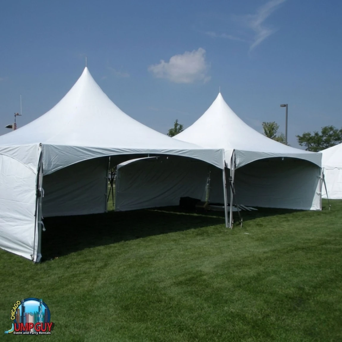 20x40 high peak frame tent rental for Elmhurst IL park district events and community gatherings in 60126