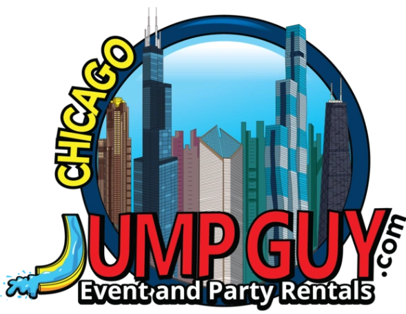 Jump Guy Party Rentals booking badge, all Elmhurst reservations at jumpguy.com