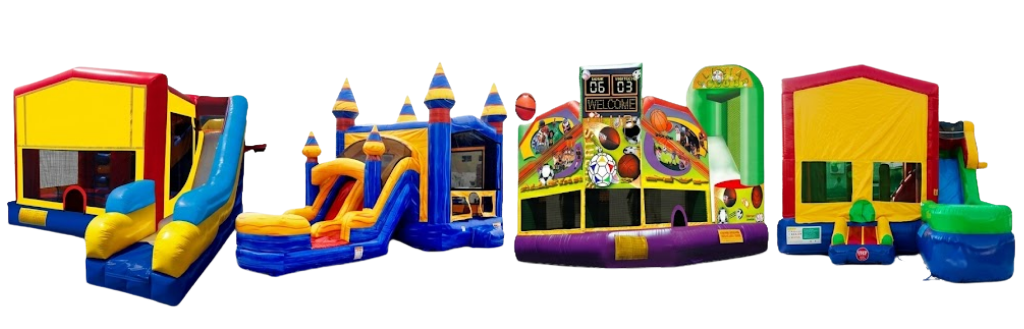 PartyZone inflatable fleet available for party rentals across River Ridge LA 70123 and Jefferson Parish