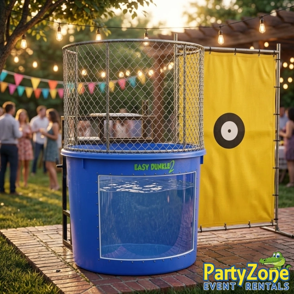 Dunk tank rental for Gretna LA school fundraisers, church festivals, and corporate family days