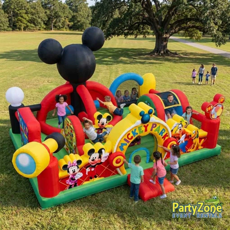 Mickey Park Learning Club toddler bouncer rental for Harahan LA ages 3 to 8, soft interactive play