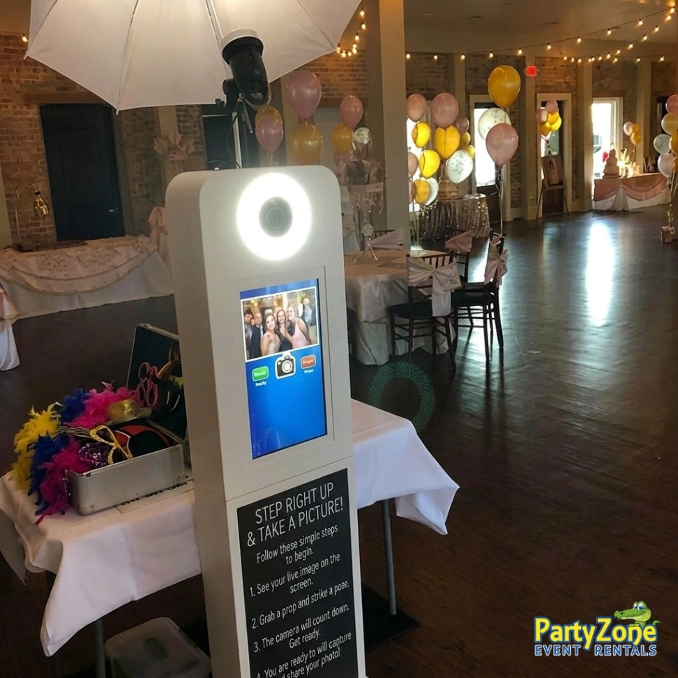 Silver package open-air photo booth rental for Chalmette LA graduations and receptions