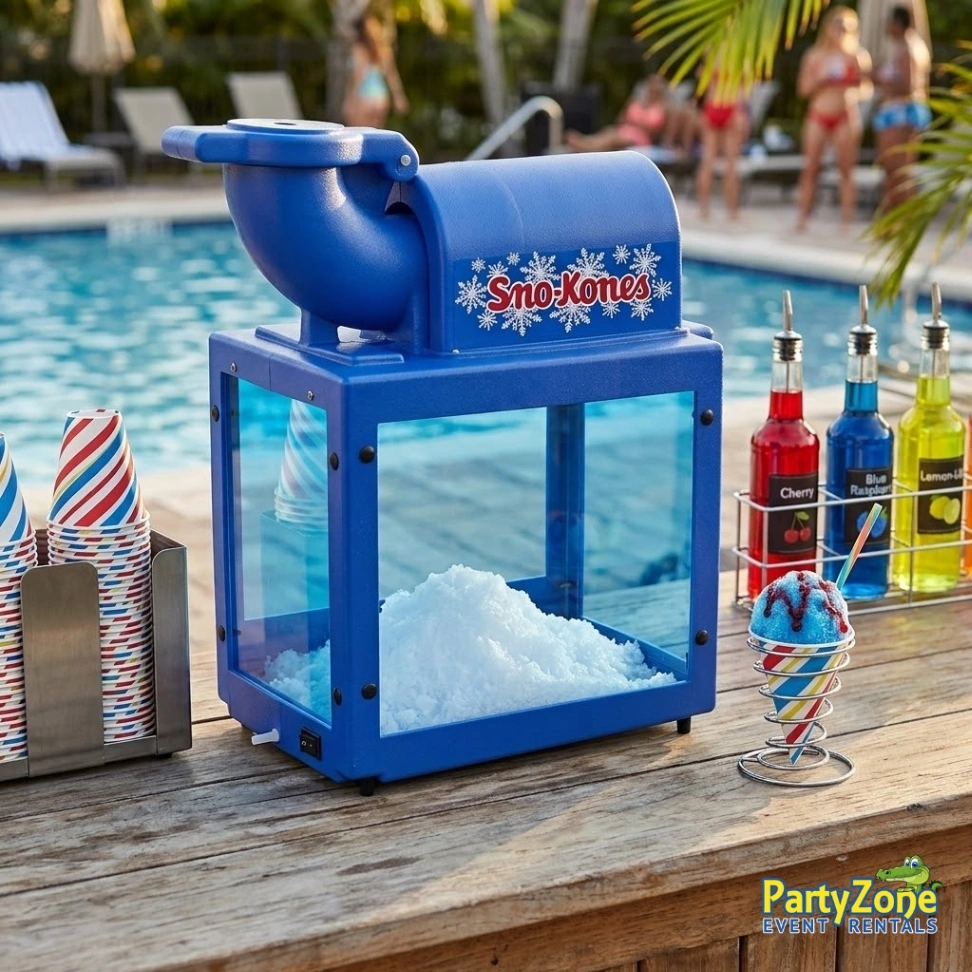 Sno Kone snowball machine rental for Chalmette LA summer parties and festivals