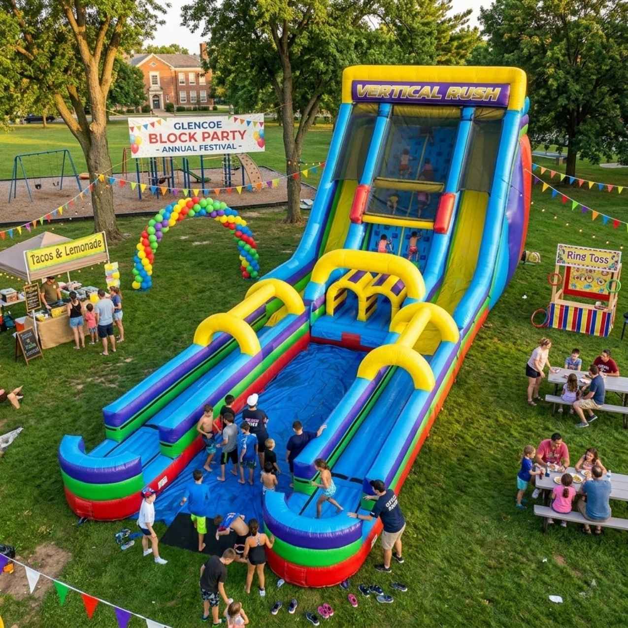 Vertical Rush Dual Lane Water Slide