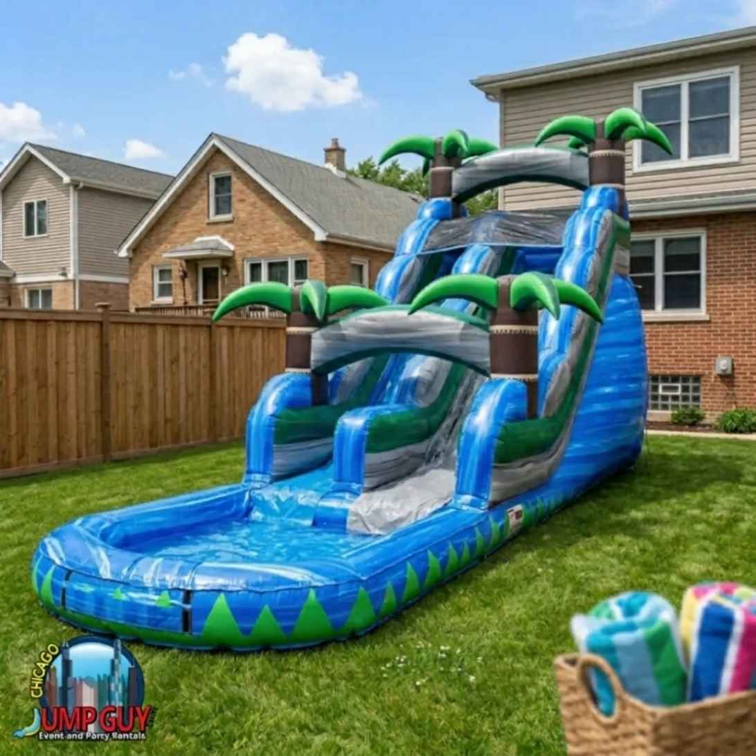 20ft Blue Crush Water Slide
